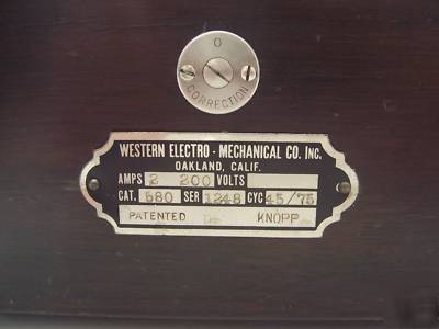 Vintage old western electro mechanical amperes gauge 