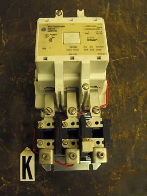 Westinghouse motor control size 4 catalog# 5250CB4G02 
