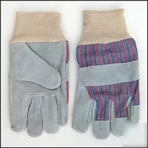 12 pair - comfortable leather palm work gloves - large