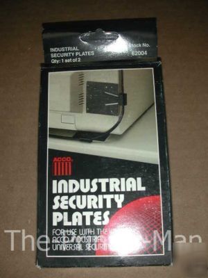 Acco anti-theft security plates 4 cable lock free s&h