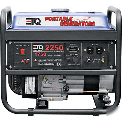 Etq portable generator - 2250 watts, model# TG17M41