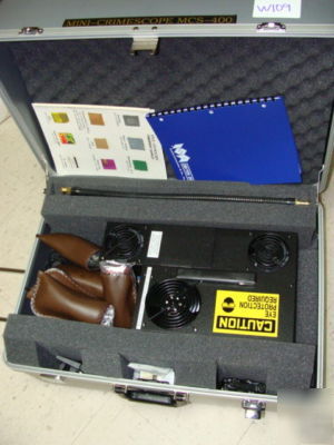 New forensic mini crimescope light mcs-400 w/hard case 