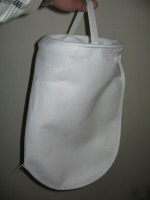 Lot of two (2) 10 micron polypropylene filter bags 