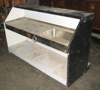 Portable rolling bar 6FT stainless worktop and sink