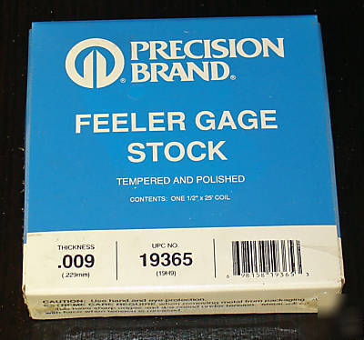 Precision brand feeler gage stock .009