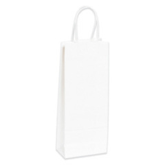 Shoplet select white paper shopping bags 5 14 x 3 14 x