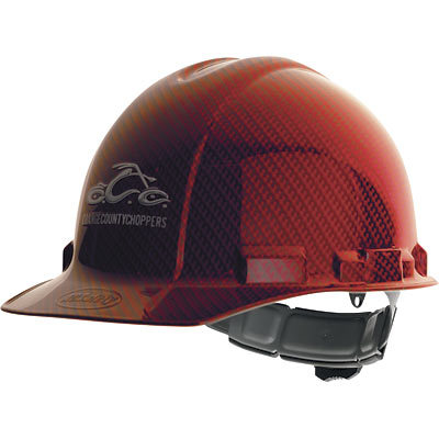 Ao safety orange county choppers hard hat- red