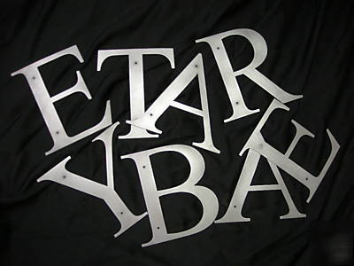 6 inch tall metal sign letters. 18 ga steel. (thin) 