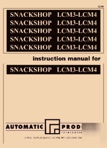 Ap-LCM3 ap-LCM4 automatic products snack machine manual