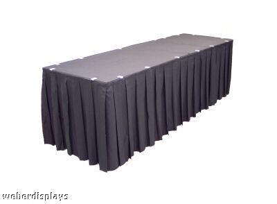 New 13' premium black table skirt party show banquet