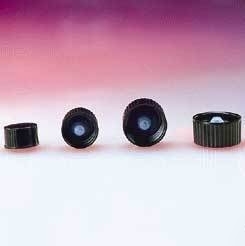Qorpak black phenolic screw caps, poly-seal : 5083/12