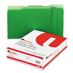 Recycled interior file folders, 1/3 cut, top tab, ltr, 