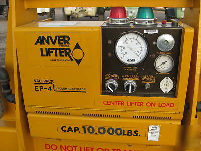 Anver vacuum lifter/loader 10,000 lbs lifting capacity