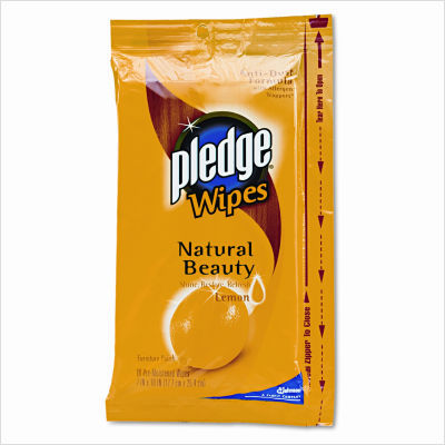 Lemon scent wet wipes, cloth, 7 x 10, 18/pack