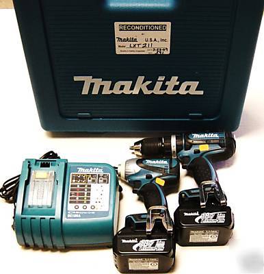 Makita LXT211 cordless hammer drill and impact kit