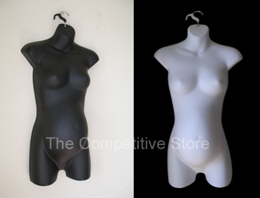 Maternity female dress mannequin form pregnant set b/w