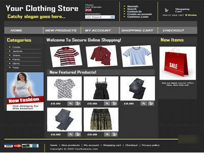 Online mens & womans clothing website business for sale