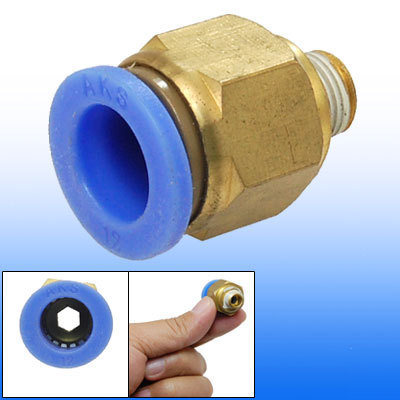 Push in one touch male connector tube pneumatic fitting