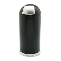 Safco dome receptacle with springloaded door