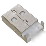 100,usb 4-pin 4P male panel connector adapter smt,116M 