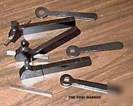(3) pc mini lathe tool holder set rocker post type 1/4