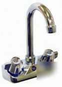 Backsplash wall faucet w/ gooseneck spout