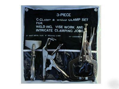 Bergen tools 3PC welding, vise clamp set (inc vat)