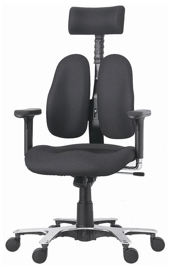 Fully loaded office chair ergonomic headrest duoback