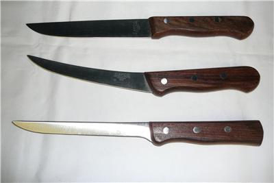 New - lot of 3 capco boning knives-narrow, curved,wide
