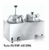 New twin fudge server w/ladle & pump fs/fsp
