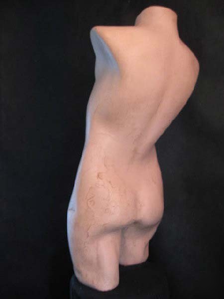 Vintage male mannequin hanes torso form full round 