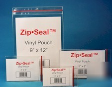 New wise zip-seal vinyl pouches 4 x 6 lot 25 job ticket 