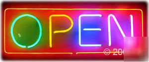 Open multicolor - neon sign large 480 neon showroom