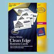 Avery-dennison clean edge laser business cards |1