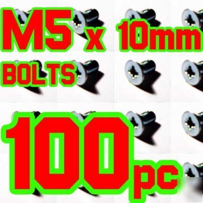100 x M5 pozi countersunk screws xbox rrod xclamp 