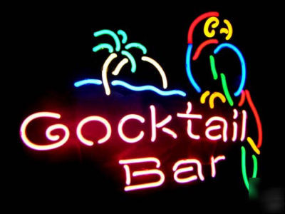 Cocktail bar parrot beer bar neon light sign ME168