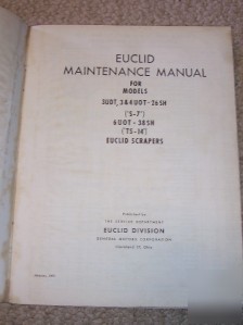 Euclid maintenance manual~scraper~3UDT/3&4 uot/s-7/26SH