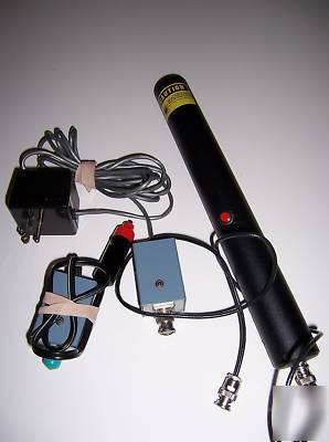Helium neon laser with power supply and adapters