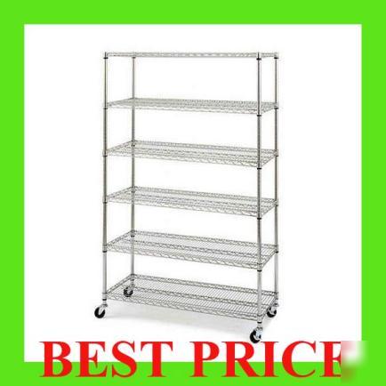 New commercial chrome steel wire shelving industrial 