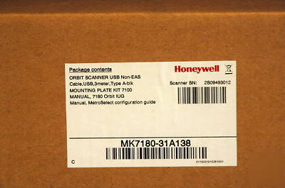 New honeywell orbitcg omni scanner black MK7180-31A138 