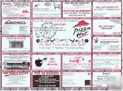 New placemat advertising how to guide home business