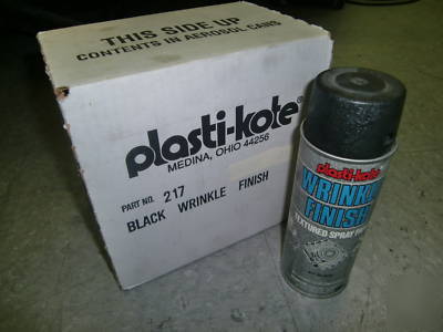 Plasti-kote 217 black wrinkle finish spray paint 6 cans