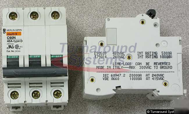 Square d MG24544 circuit breakers, 40 amp 3P, lots of 4