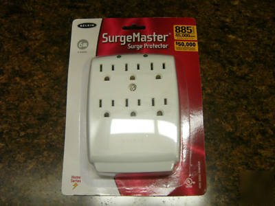 Surgemaster surge protector by belkin with 6 outlets