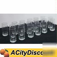 Used 18 ea commercial clear beverage drinking glasses