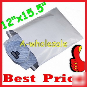 100 12X15.5 white poly bags mailers envelopes 12 x 15.5