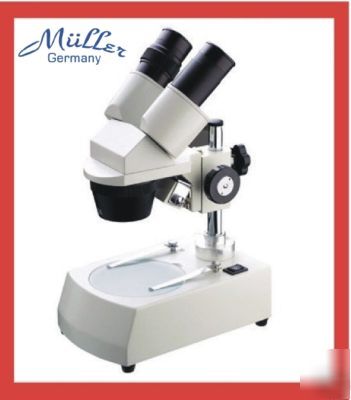 Bino stereo microscope 10X 20X 40X 80X / 2X halogen
