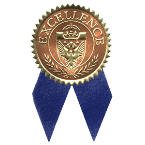 Excellence seal w/ribbons 4 pcs