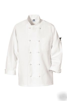 New nwt 10 knot 0420 executive chef coat white medium 
