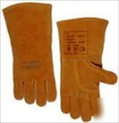 New wise comfoflex welding glove tan leather 18